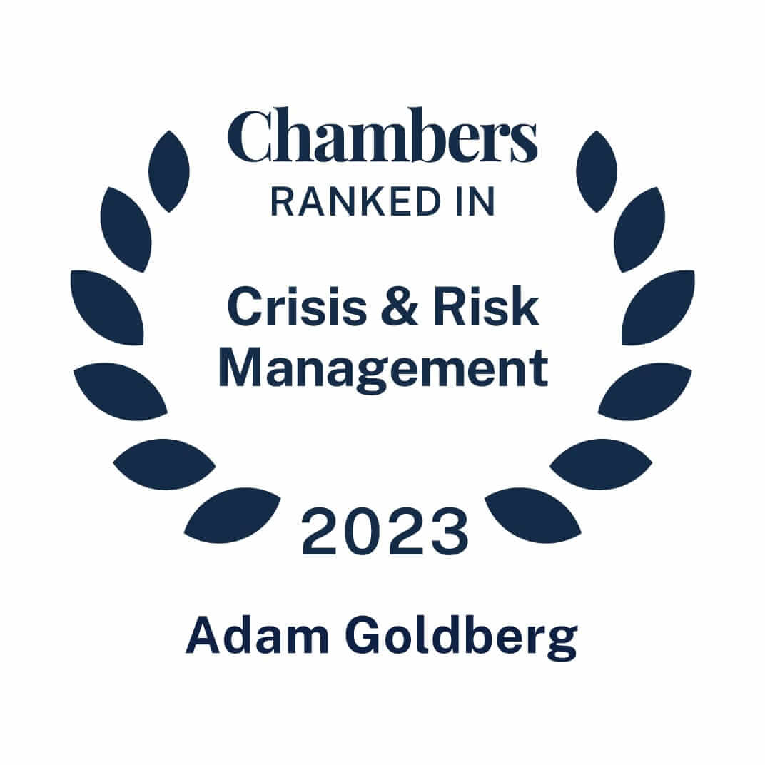 Ranked in Chambers Crisis and Risk Management 2023 – Adam Goldberg